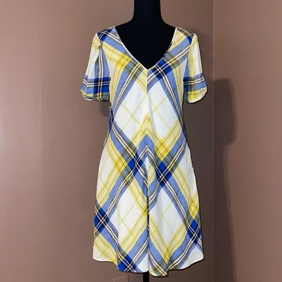 Urban Outfitters Peppa Plaid Mini Dress Size SM - Picture 4 of 16